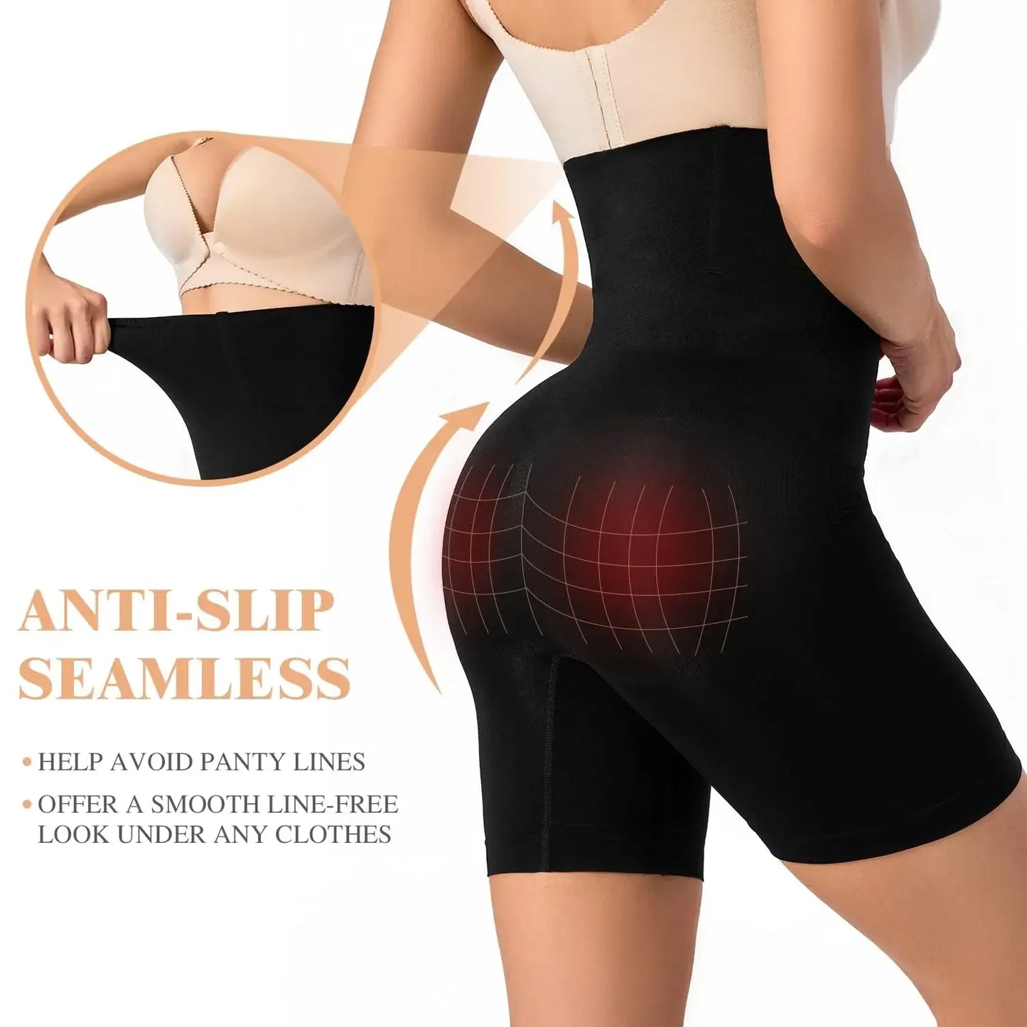 Women’s Shaping Shorts – High Waist Tummy Control & Enhancer Shapewear
