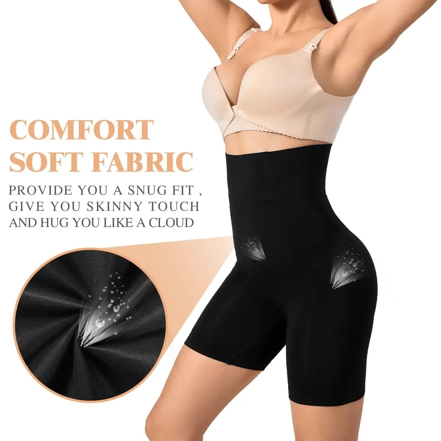 Women’s Shaping Shorts – High Waist Tummy Control & Enhancer Shapewear