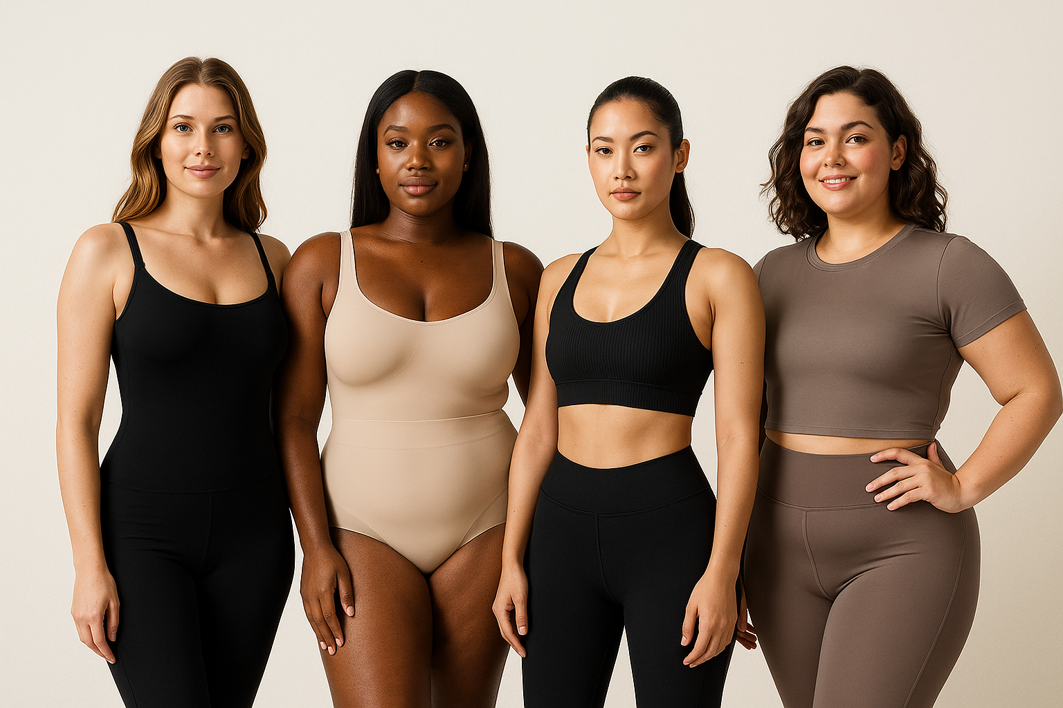 generate image women in shapewear and activewear for hero image